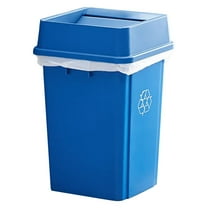 Square 19 Gallon Waste Bin with Swing Lid, Heavy-Duty Trash Can, Commercial Garbage Bin, Durable Waste Container, Recycling Bin, Plastic Wastebasket for Garage, Restaurants, Office, Kitchen
