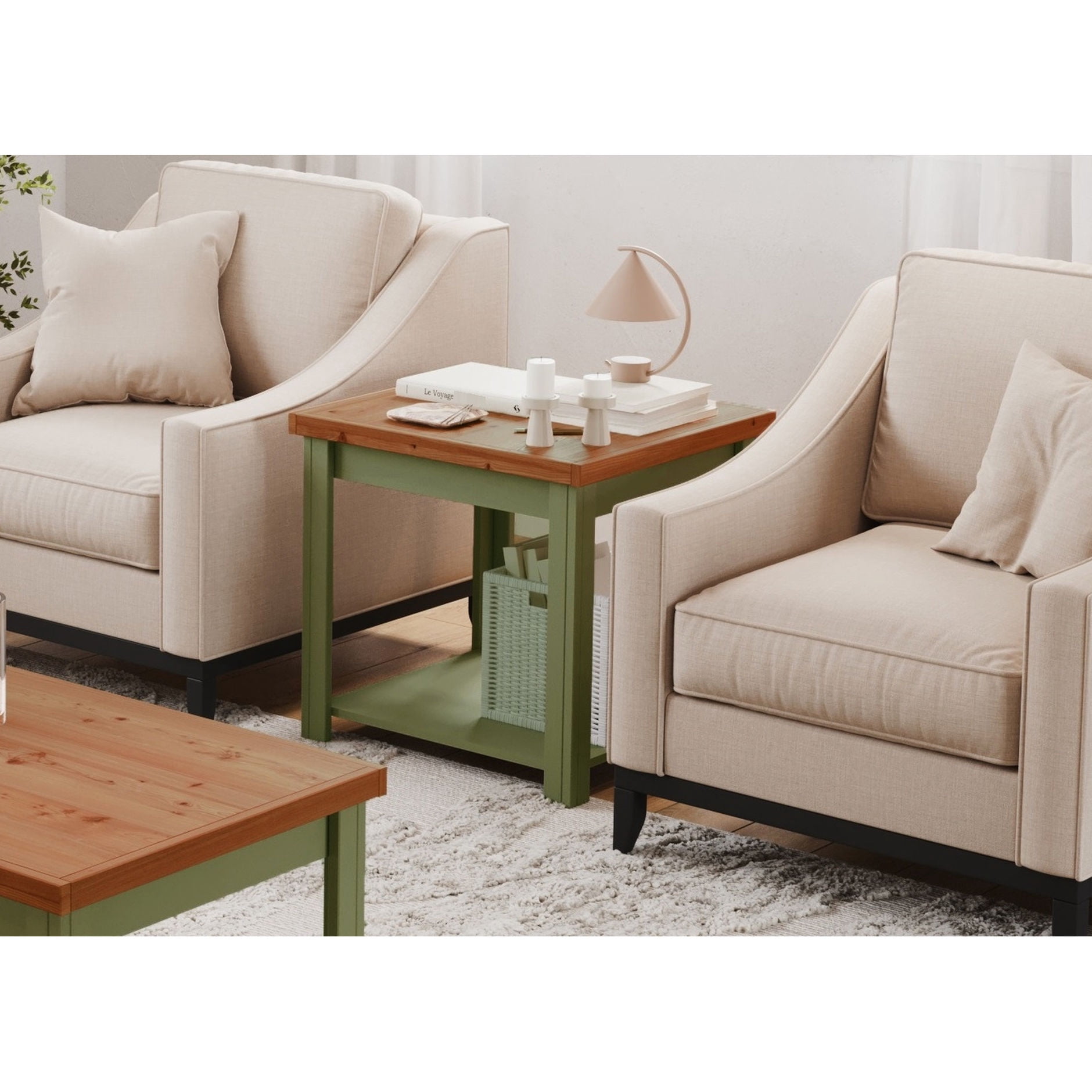 Square 24-Inch Coffee Table | Display Items in Living Room | Crafted ...