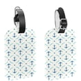 thumbnail image 1 of Square 2Pack PU Leather Anchor Cruise Luggage Tag with Privacy Cover and Name ID Tag for Travel Handbags Backpacks Luggage Tags, 1 of 6