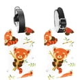 thumbnail image 1 of Square 2Pack PU Leather Bear Cruise Luggage Tag with Privacy Cover and Name ID Tag for Travel Handbags Backpacks Luggage Tags, 1 of 6