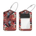 thumbnail image 1 of Square 2Pack PU Leather Beautiful Birds Cruise Luggage Tag with Privacy Cover and Stainless Steel Ring - Suitable for Travel Handbags Backpacks Luggage Tags, 1 of 6