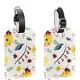 thumbnail image 1 of Square 2Pack PU Leather Blooming Ladybug Cruise Luggage Tag with Privacy Cover and Name ID Tag for Travel Handbags Backpacks Luggage Tags, 1 of 6