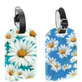 thumbnail image 1 of Square 2Pack PU Leather Daisy Cruise Luggage Tag with Privacy Cover and Name ID Tag for Travel Handbags Backpacks Luggage Tags, 1 of 6