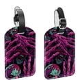 thumbnail image 1 of Square 2Pack PU Leather Halloween Scary Hands Cruise Luggage Tag with Privacy Cover and Name ID Tag for Travel Handbags Backpacks Luggage Tags, 1 of 6