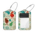 thumbnail image 1 of Square 2Pack PU Leather Kiwi Bird Animal Cruise Luggage Tag with Privacy Cover and Stainless Steel Ring - Suitable for Travel Handbags Backpacks Luggage Tags, 1 of 6