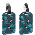 thumbnail image 1 of Square 2Pack PU Leather Lovebirds Cruise Luggage Tag with Privacy Cover and Name ID Tag for Travel Handbags Backpacks Luggage Tags, 1 of 6