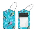 thumbnail image 1 of Square 2Pack PU Leather Parrot Cruise Luggage Tag with Privacy Cover and Stainless Steel Ring - Suitable for Travel Handbags Backpacks Luggage Tags, 1 of 6