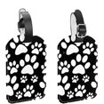 thumbnail image 1 of Square 2Pack PU Leather Paw Cruise Luggage Tag with Privacy Cover and Name ID Tag for Travel Handbags Backpacks Luggage Tags, 1 of 6