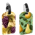 thumbnail image 1 of Square 2Pack PU Leather Pear Cruise Luggage Tag with Privacy Cover and Name ID Tag for Travel Handbags Backpacks Luggage Tags, 1 of 6