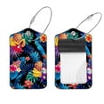 thumbnail image 1 of Square 2Pack PU Leather Pineapple Cruise Luggage Tag with Privacy Cover and Stainless Steel Ring - Suitable for Travel Handbags Backpacks Luggage Tags, 1 of 6