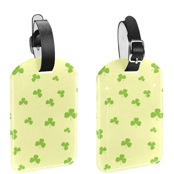 Square 2Pack PU Leather St Cruise Luggage Tag with Privacy Cover and Name ID Tag for Travel Handbags Backpacks Luggage Tags