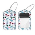 thumbnail image 1 of Square 2Pack PU Leather Sunglasses & Leaves Cruise Luggage Tag with Privacy Cover and Stainless Steel Ring - Suitable for Travel Handbags Backpacks Luggage Tags, 1 of 6