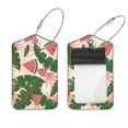 thumbnail image 1 of Square 2Pack PU Leather Watermelon Cruise Luggage Tag with Privacy Cover and Stainless Steel Ring - Suitable for Travel Handbags Backpacks Luggage Tags, 1 of 6