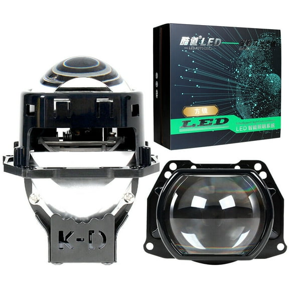 Square 3.0 inch Bi LED Headlight 122W Bi LED Projector Lens 6000K Universal Retrofit