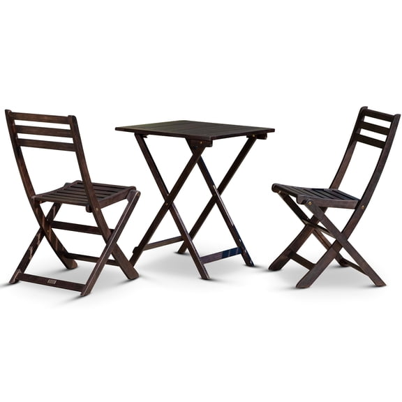 Square 3 Eucalyptus Bistro In - And Weather- Choice Outdoor Furniture For Small Spaces