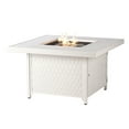 thumbnail image 1 of Square 42 in. x 42 in. Aluminum Propane Fire Pit Table with Glass Beads, Two Covers, Lid, 57,000 BTUs White, 1 of 5