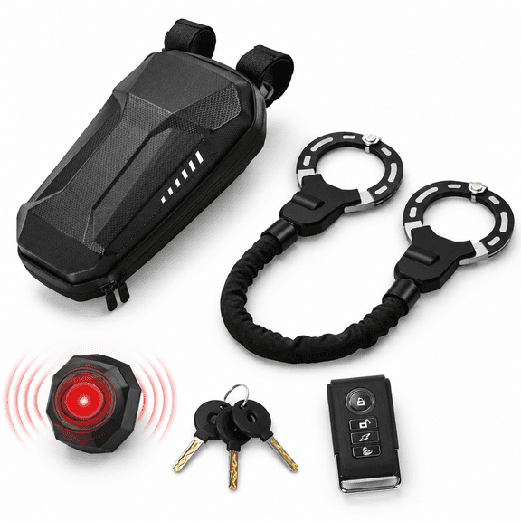 Square 4LB Heavy Duty Anti- Bicycle Lock with Alarm and Remote