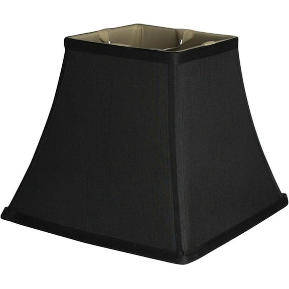 Square 5.25x9x8" Softback Bell Lampshade, Faux Silk, Spider-Washer Fitter, Taupe