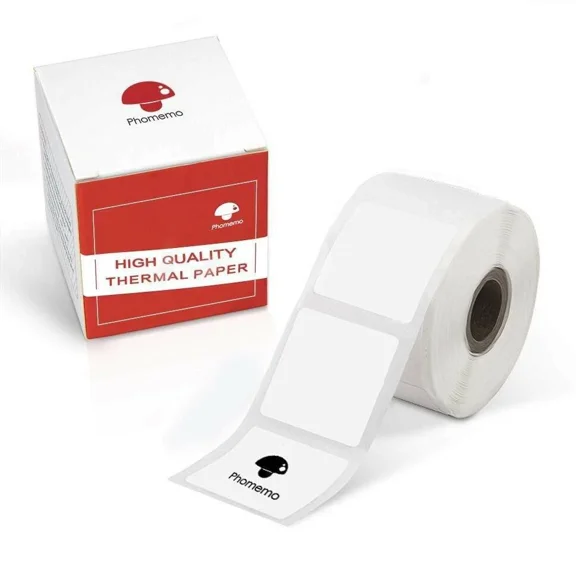Square 50*50Mm White Self-Adhesive Thermal Label For Phomemo M110/M200 Printer