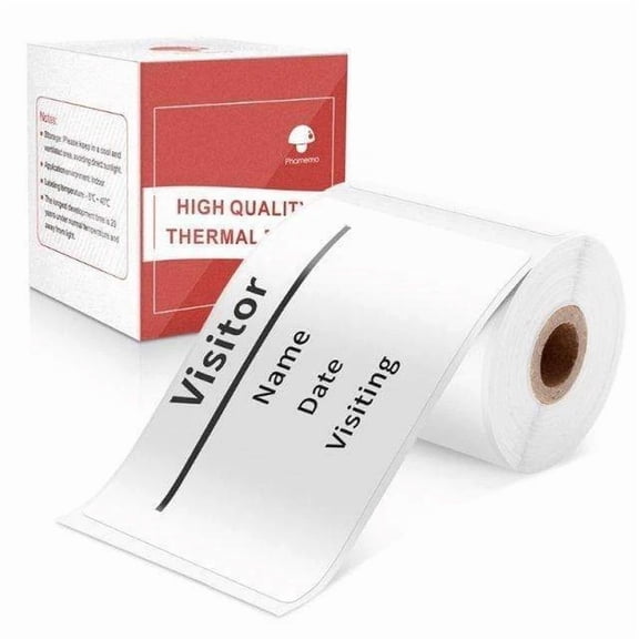 Square 5080Mm White Self-Adhesive Thermal Label For Phomemo M110/M200 Printer