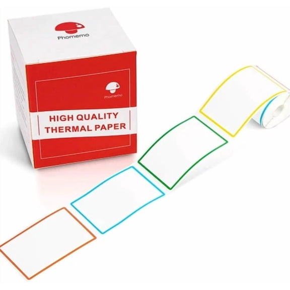 Square 5080Mm White Self-Adhesive Thermal Label For Phomemo M110 M200 Printer