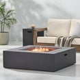 thumbnail image 1 of Square 50K BTU Outdoor Gas Fire Pit Table with Tank Holder, Dark Grey, 1 of 10