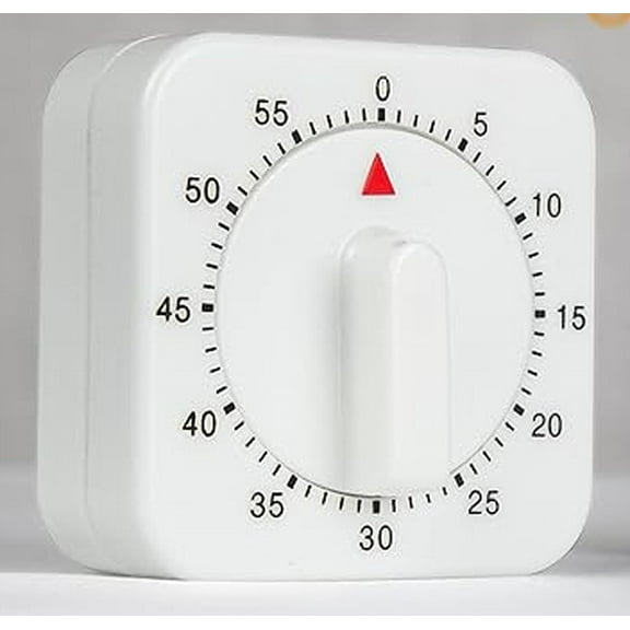 Square 60 Minute Mechanical Kitchen Timer,Chef Cooking Timer Clock with Loud Alarm,No Batteries Required - Kitchen Learning Management Timer Magnetic Backing with Fridge Magnets