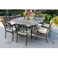 thumbnail image 1 of Square 8 - Person 64" Long Aluminum Dining Set with Sunbrella Cushions, 1 of 3