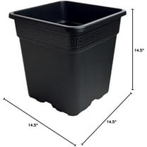 Square , 8 gal, Black