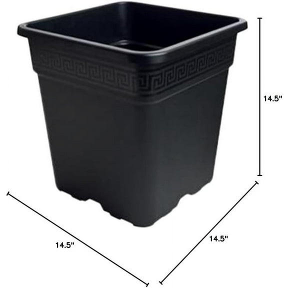 Square , 8 gal, Black