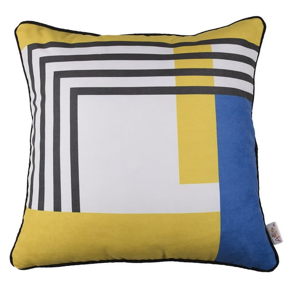 Square Abstract Geo Decorative Throw Pillow Cover