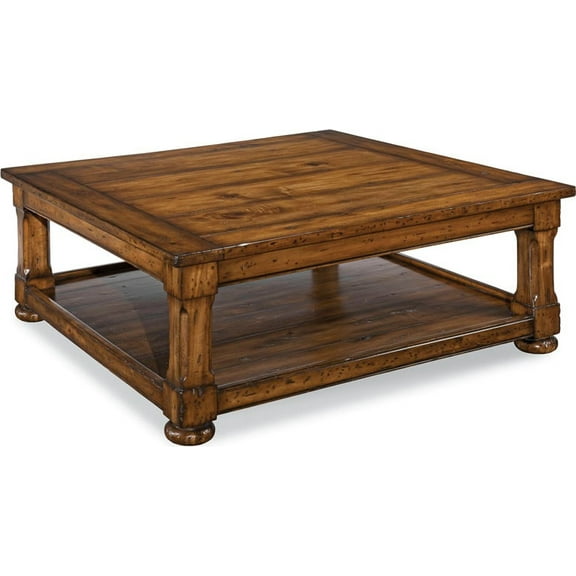 Square Acacia Wood Coffee Table | Tudor Style