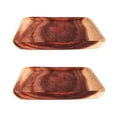 thumbnail image 1 of Square Acacia Wood Salad Plate 2-Pack, 1 of 5