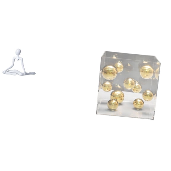 Square Acrylic Display Box Desktop Figurine Thinker Sculpture Smooth PP Material for Bookshelf Cabinet Showcase