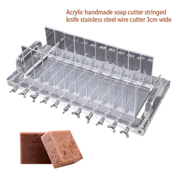 Square Acrylic Handmade Soap Cutter Stainless Steel String&Wire Knife 30*10cm