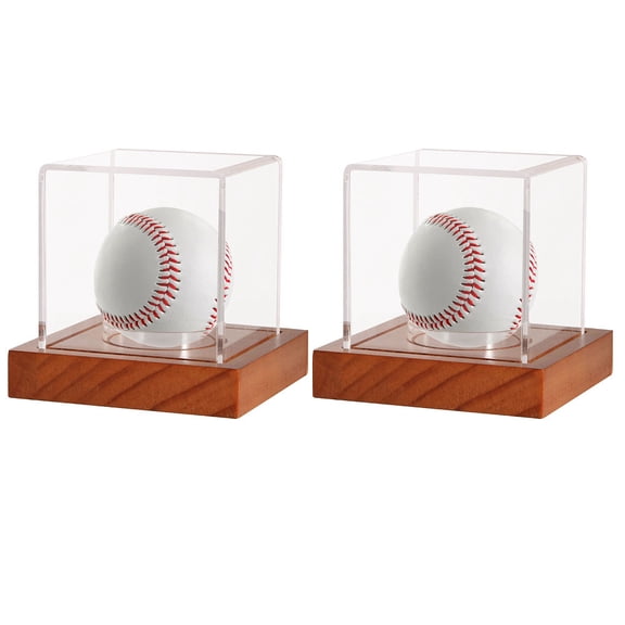 Square Actylic Baseball Display Box Baseball Storage Case Clear 100x100x97mm