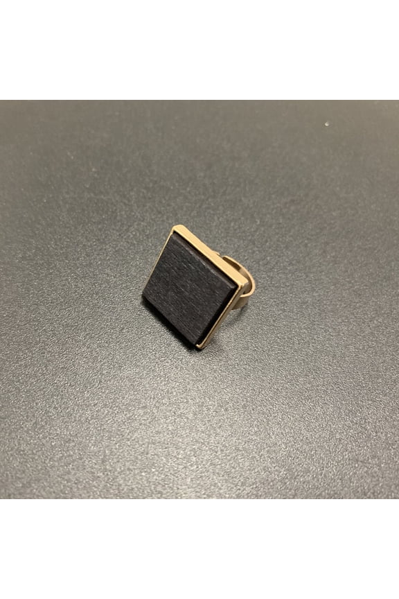 Square Adjustable Women's Wood Ring