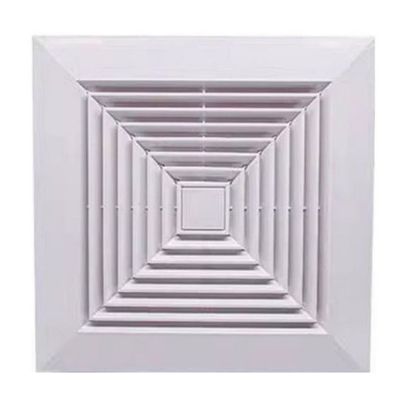 Square Air Vent Cover Diffuser with Snap-In Spring Design for Ceiling HVAC Systems, Efficient Airflow Distribution Grille in ABS Material, White Finish for Home Office Commercial Use(100)
