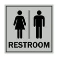 thumbnail image 1 of Square All Gender Restroom Sign (Lt Gray) - Medium, 1 of 1