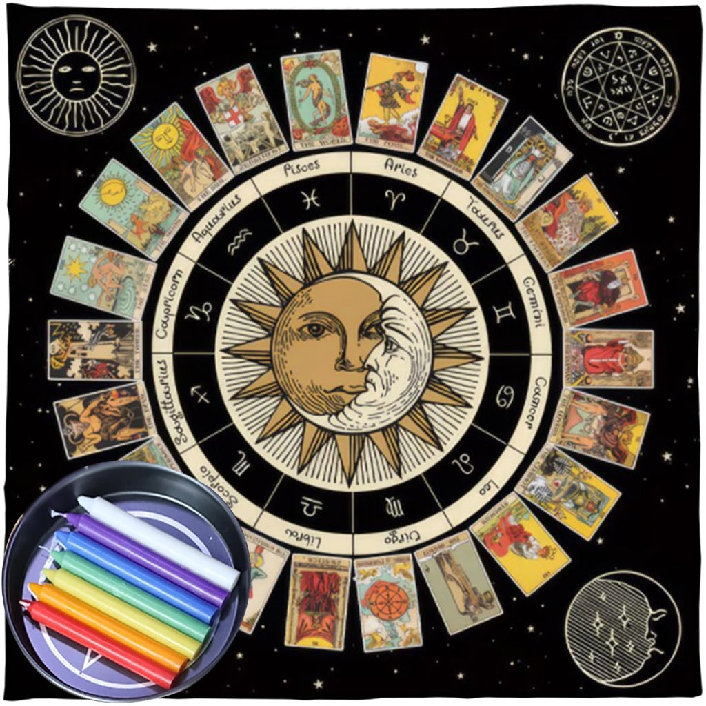 Square Altar Board Game Cards Pad Rune Table Cloth Metaphysical Board ...