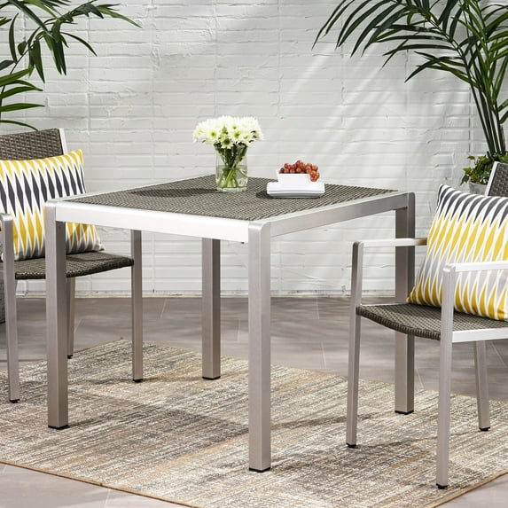 Square Aluminum Dining Table / Durable and Versatile for All Outdoor Areas