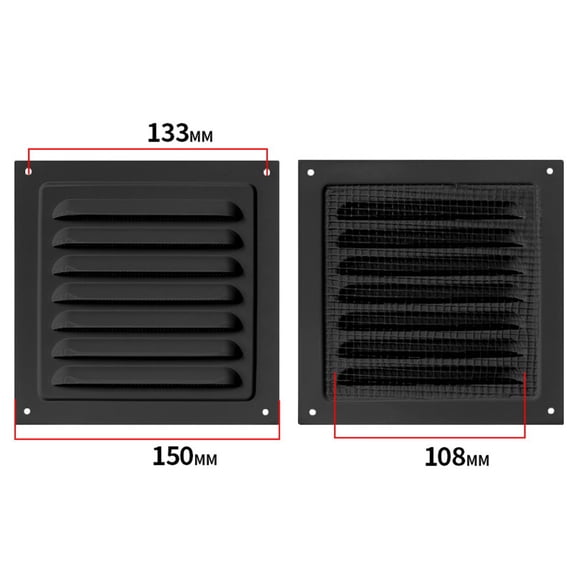 Square Aluminum Exterior Wall Air Vent Grille Cover,Durable Ventilation Outlet for Home and Commercial Use