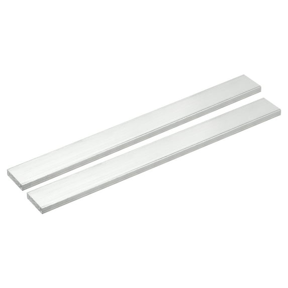Square Aluminum Flat Bar, 2 Pack 1/4" Thickness 1" Width 10" Length