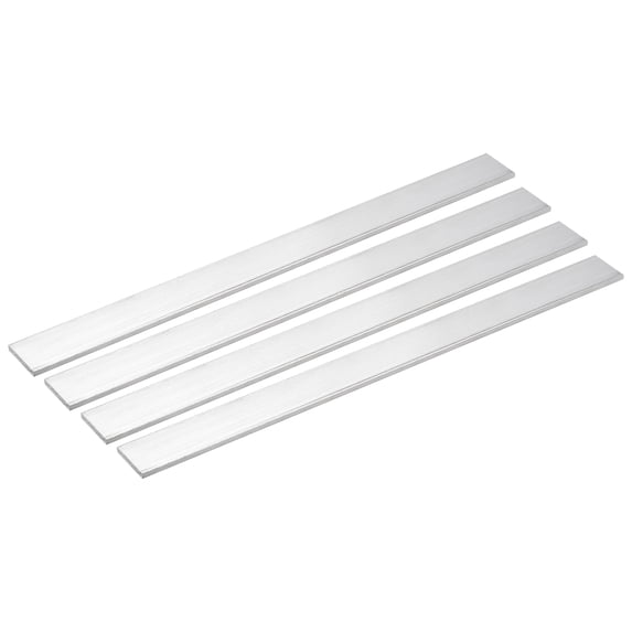 Square Aluminum Flat Bar, 4 Pack 5/32" Thickness 1" Width 12" Length