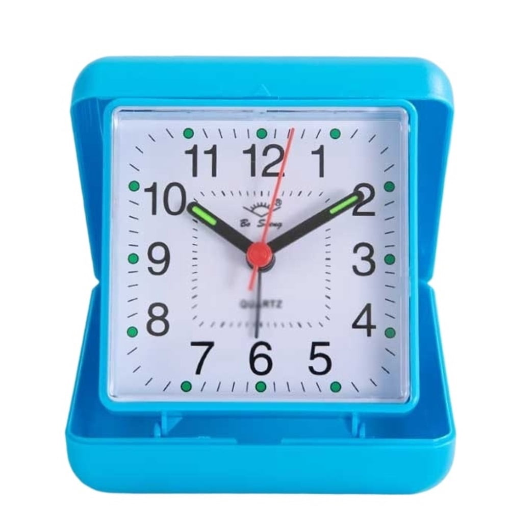 Square Analog Alarm Clock Battery Operated for Living Room Bedroom ...