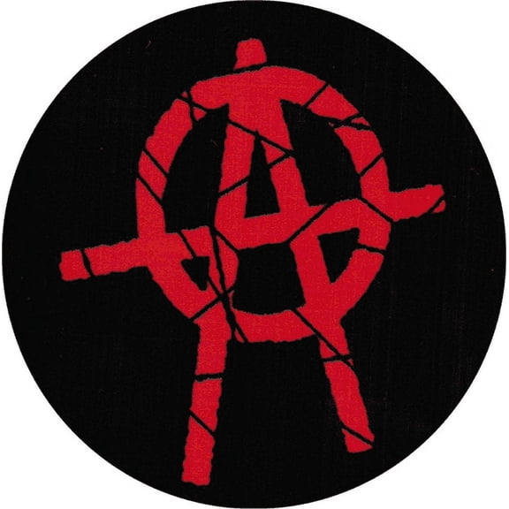 Square Anarchy - Sticker - 2 11/16" Round