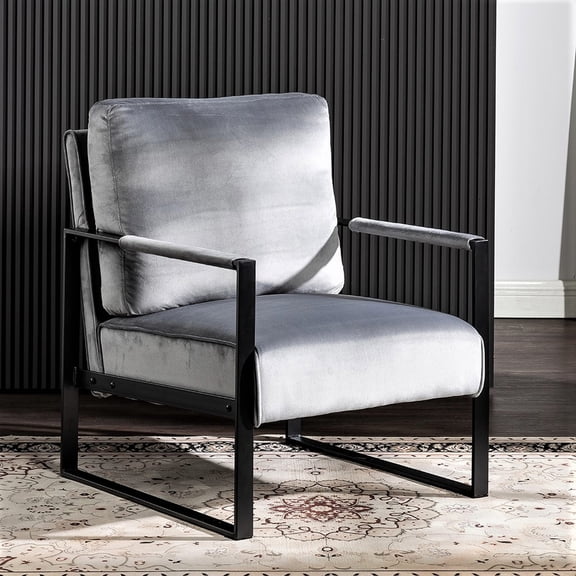 Square Armrests, Black Frame / Modern Look for Home Office