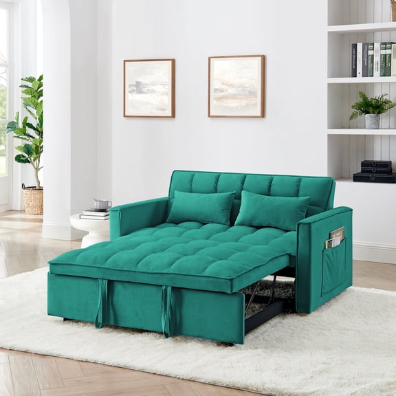 Square Arms - Backrest Lays Down to Bed - In Primary Space - Medium-Soft Seat