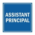 thumbnail image 1 of Square Assistant Principal Sign (Blue) - Large, 1 of 1
