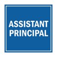 thumbnail image 1 of Square Assistant Principal Sign (Blue) - Medium, 1 of 1